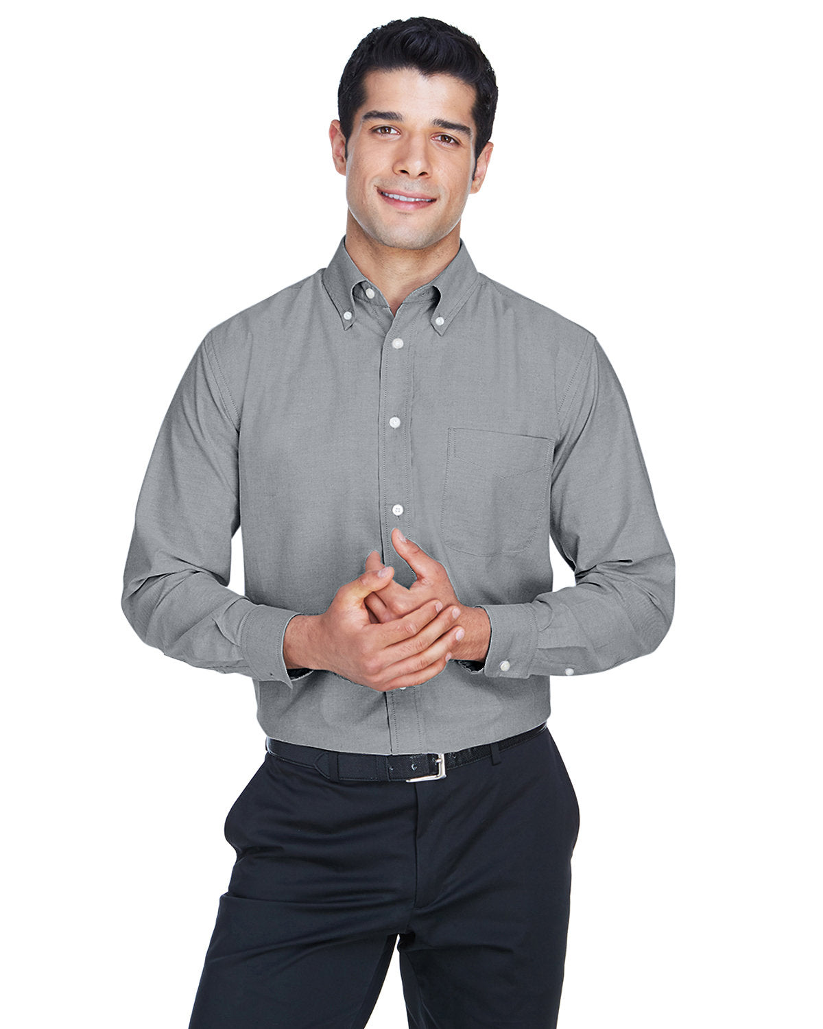Harriton Men's Long-Sleeve Oxford Shirt - shoppe list