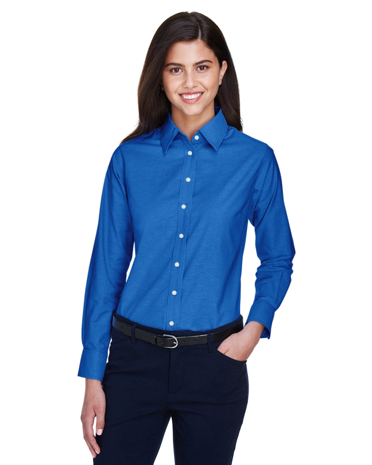 Harriton Ladies' Long-Sleeve Oxford Shirt - shoppe list