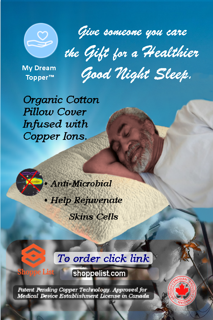 MyDreamTopper-Pillow Cover Infused with Copper Ions.  Limited time offer. - shoppe list