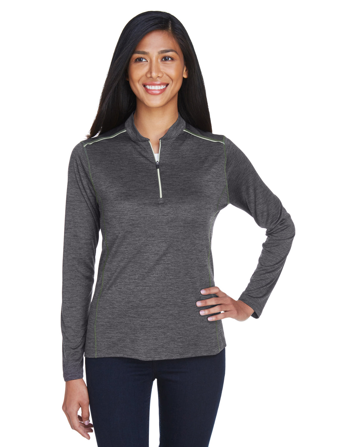 Ladies' Kinetic Performance Quarter-Zip-Antimicrobial & UV Protection - shoppe list