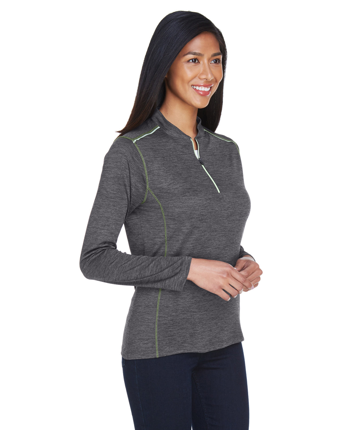 Ladies' Kinetic Performance Quarter-Zip-Antimicrobial & UV Protection - shoppe list