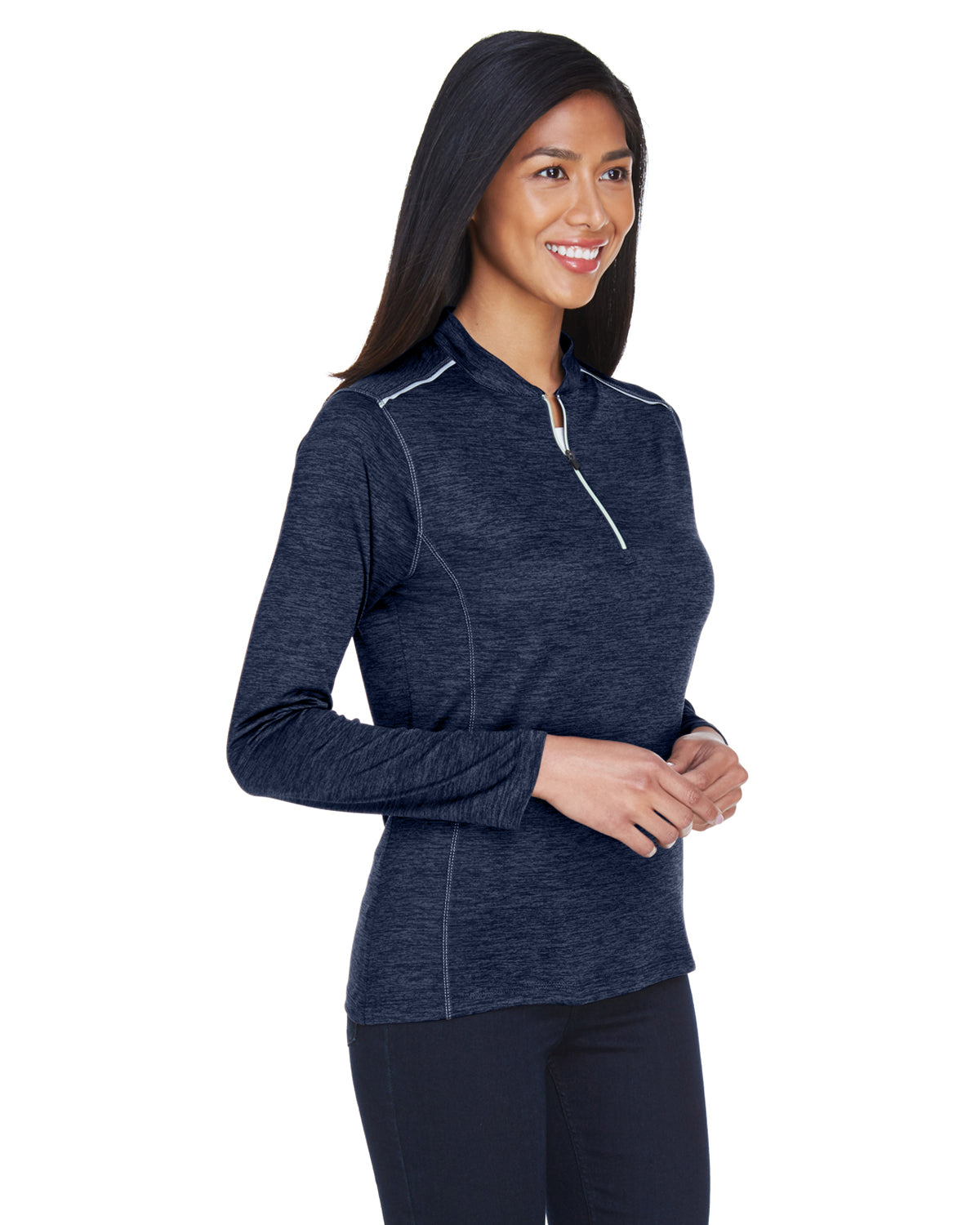 Ladies' Kinetic Performance Quarter-Zip-Antimicrobial & UV Protection - shoppe list