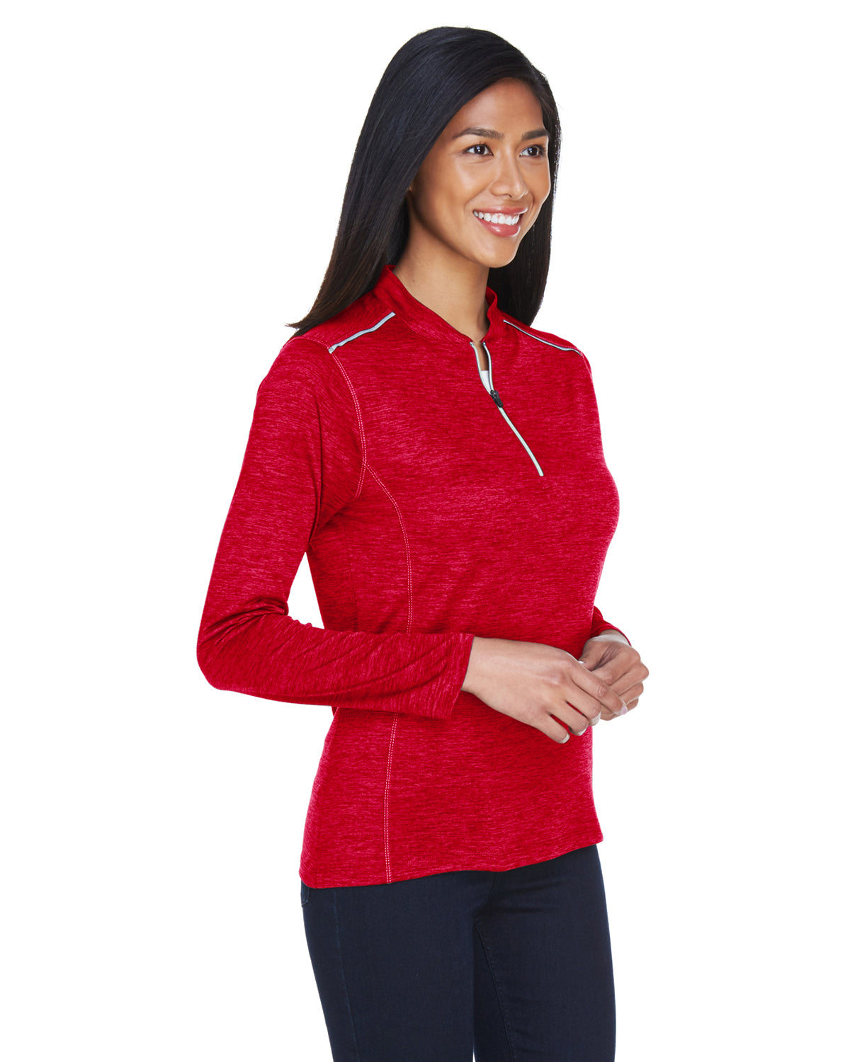 Ladies' Kinetic Performance Quarter-Zip-Antimicrobial & UV Protection - shoppe list