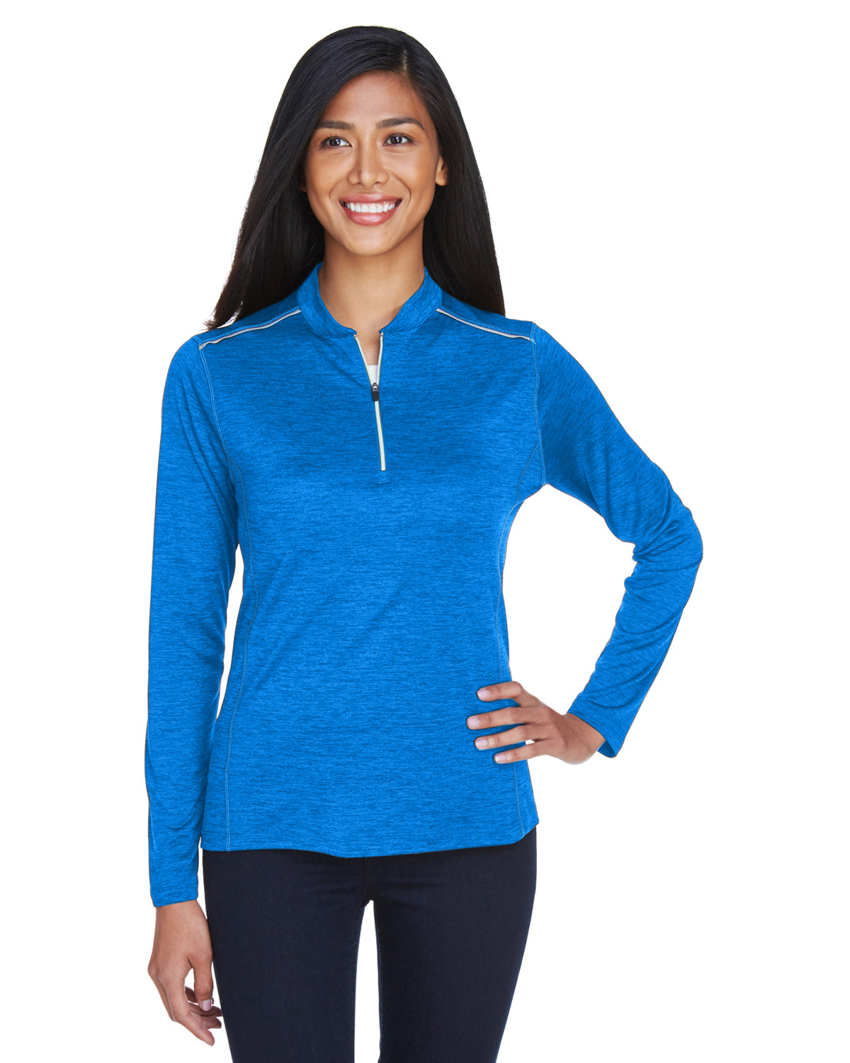 Ladies' Kinetic Performance Quarter-Zip-Antimicrobial & UV Protection - shoppe list