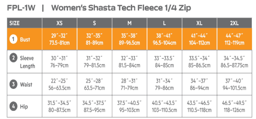 Women's 1/4 Zip Tech Fleece - shoppe list