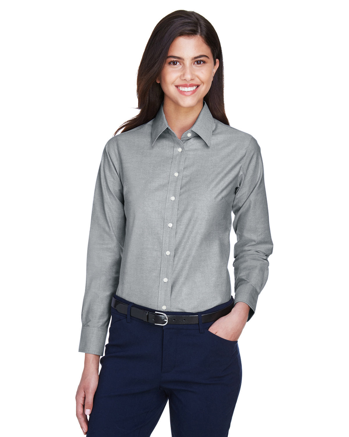 Harriton Ladies' Long-Sleeve Oxford Shirt - shoppe list