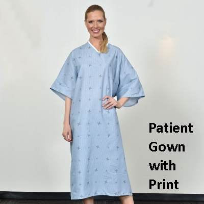 Patient Gown with Print Design - shoppe list