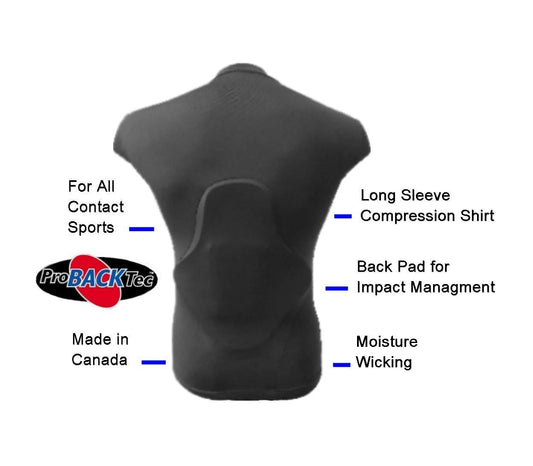 ProBack1 Long Sleeve Compression Shirt with Back Pad - shoppe list